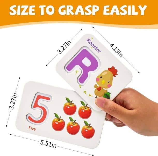 Imported Alphabet Flash Cards Sets, ABC Wooden Letter and Numbers 1