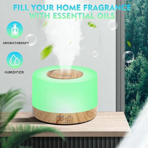 Imported UK LED 12w Aroma Humidifier 700ml Quiet, Timing, Colorful, 7
