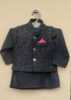 Baby boy Shalwar kameez with waistcoat 3 month - 1 year size