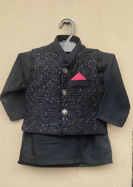 Baby boy Shalwar kameez with waistcoat 3 month - 1 year size 0