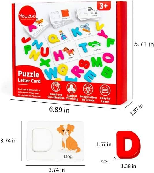 Imported UK Pallet Youwo Puzzle Letter Card - Alphabet Puzzle 1