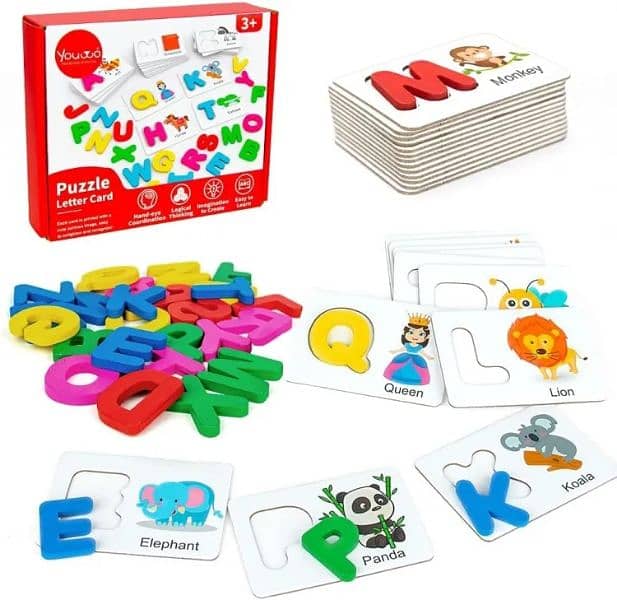 Imported UK Pallet Youwo Puzzle Letter Card - Alphabet Puzzle 2
