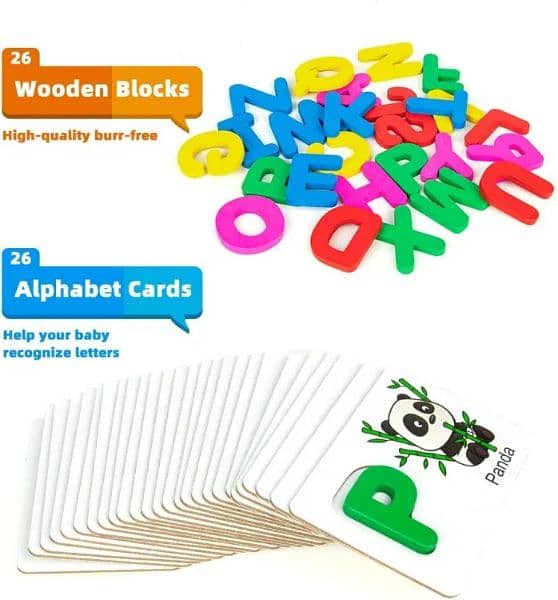 Imported UK Pallet Youwo Puzzle Letter Card - Alphabet Puzzle 4