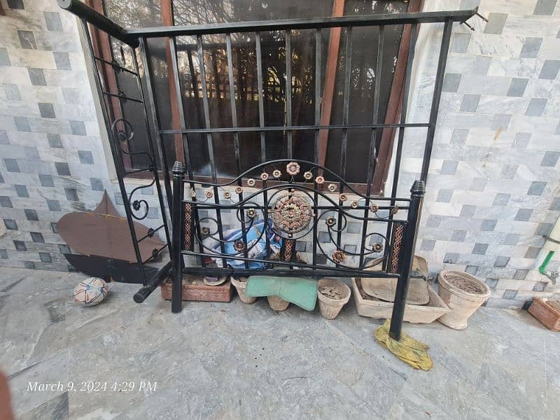 Iron Double Bed. Two Months used. 2