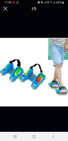 Kids flash roller skate for shoes wheel