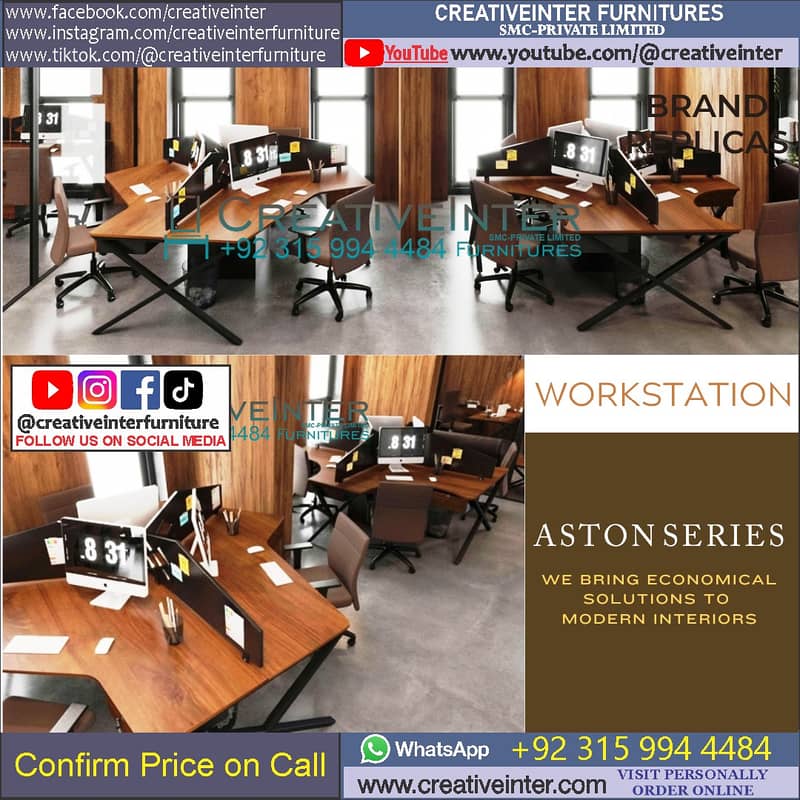 office workstation executive ceo table meeting chair reception manager 11