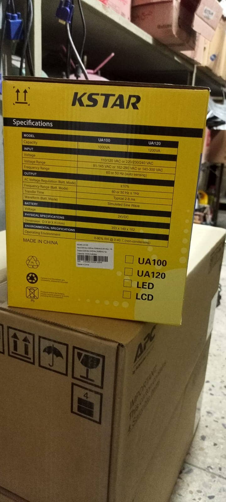 UPS KSTAR 1000VA UA100, LED WITH USB -N 1