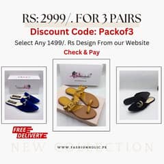 Chappals | Sandals | Pumps | Rs: 2999/. For 3 Pairs With Free Delivery