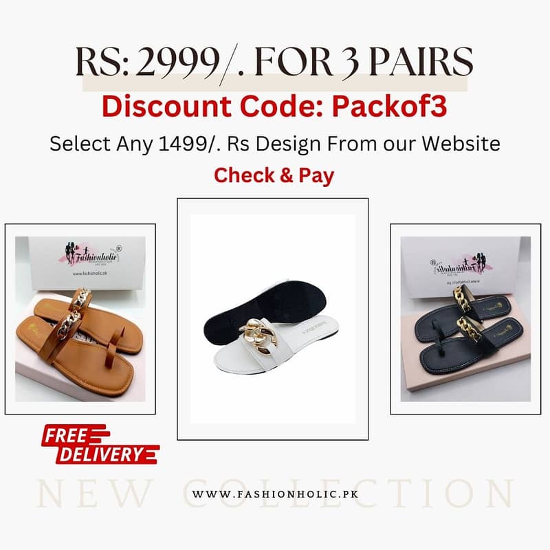Chappals | Sandals | Pumps | Rs: 2999/. For 3 Pairs With Free Delivery 1