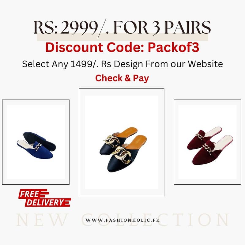 Chappals | Sandals | Pumps | Rs: 2999/. For 3 Pairs With Free Delivery 2