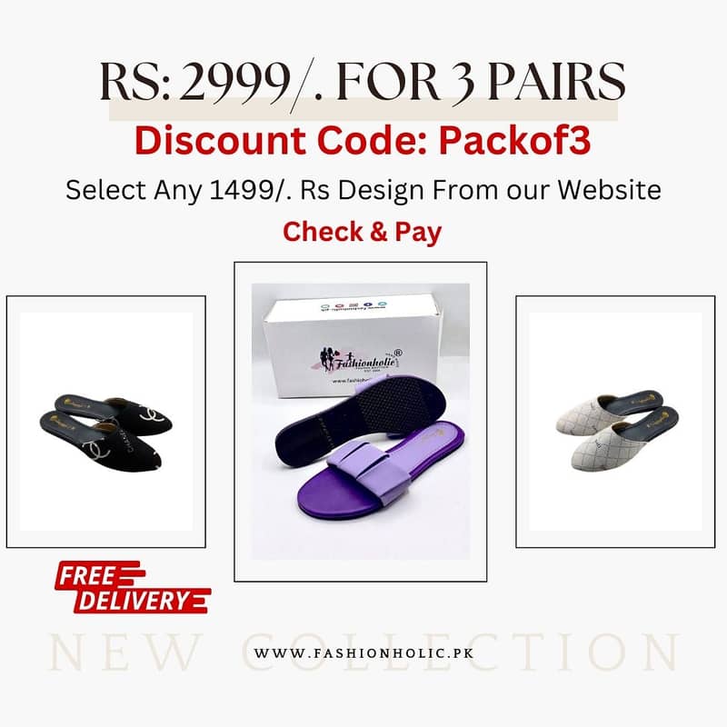 Chappals | Sandals | Pumps | Rs: 2999/. For 3 Pairs With Free Delivery 5