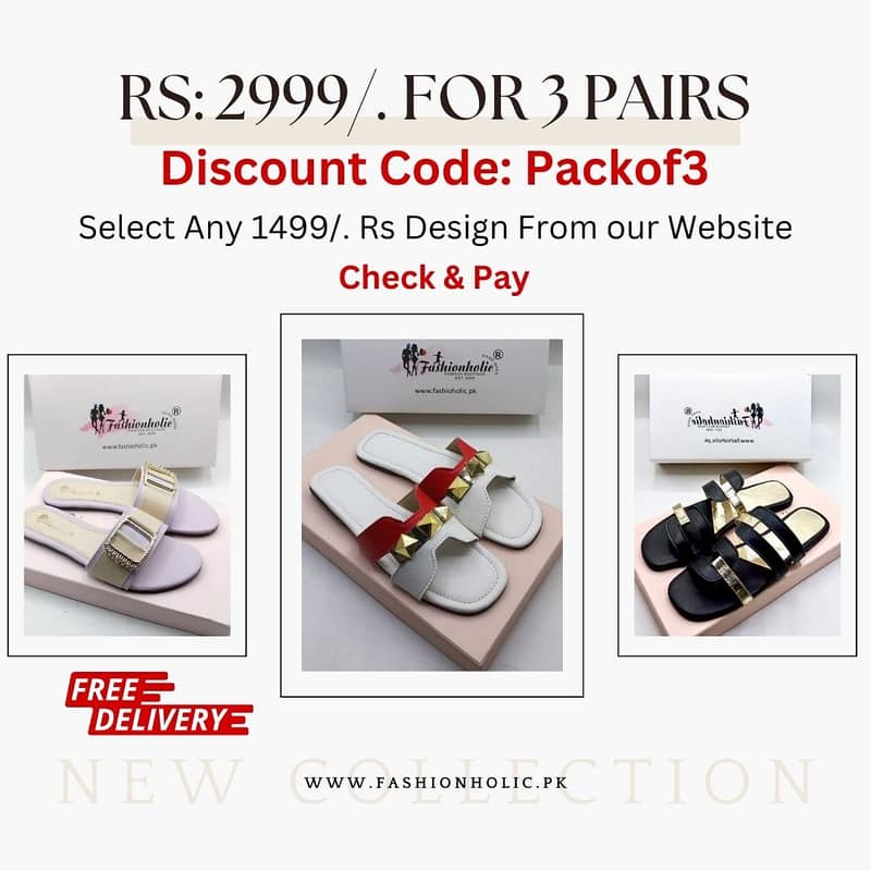 Chappals | Sandals | Pumps | Rs: 2999/. For 3 Pairs With Free Delivery 7