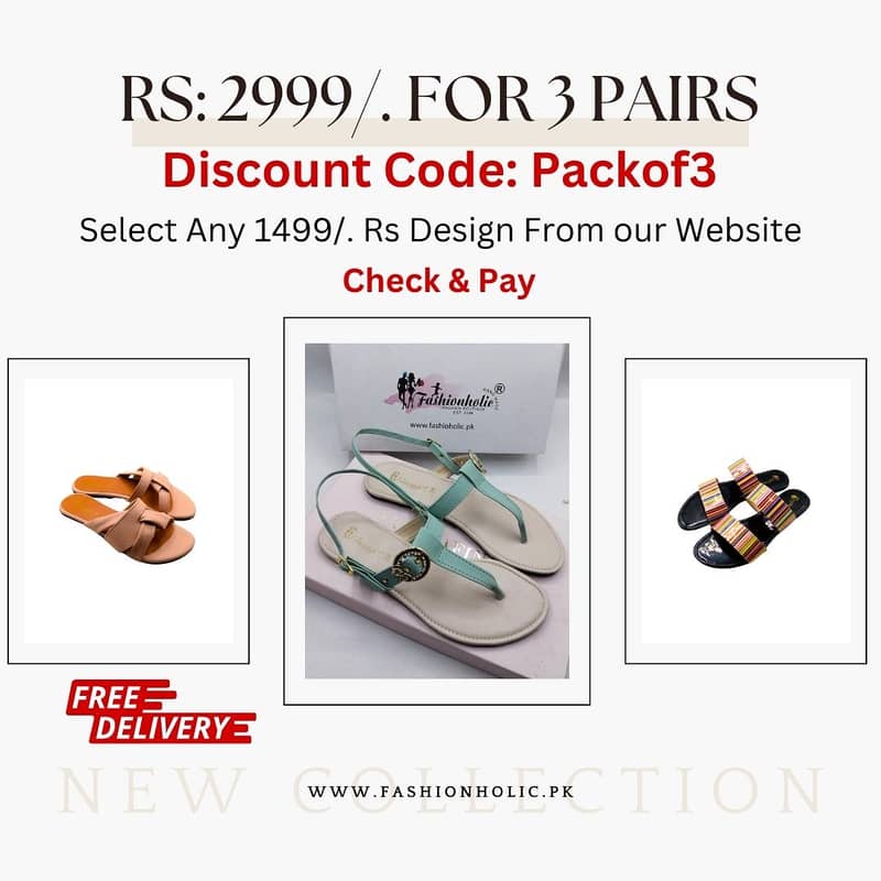 Chappals | Sandals | Pumps | Rs: 2999/. For 3 Pairs With Free Delivery 8