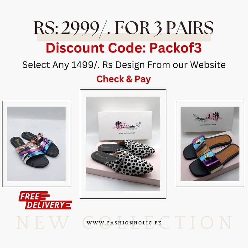 Chappals | Sandals | Pumps | Rs: 2999/. For 3 Pairs With Free Delivery 9
