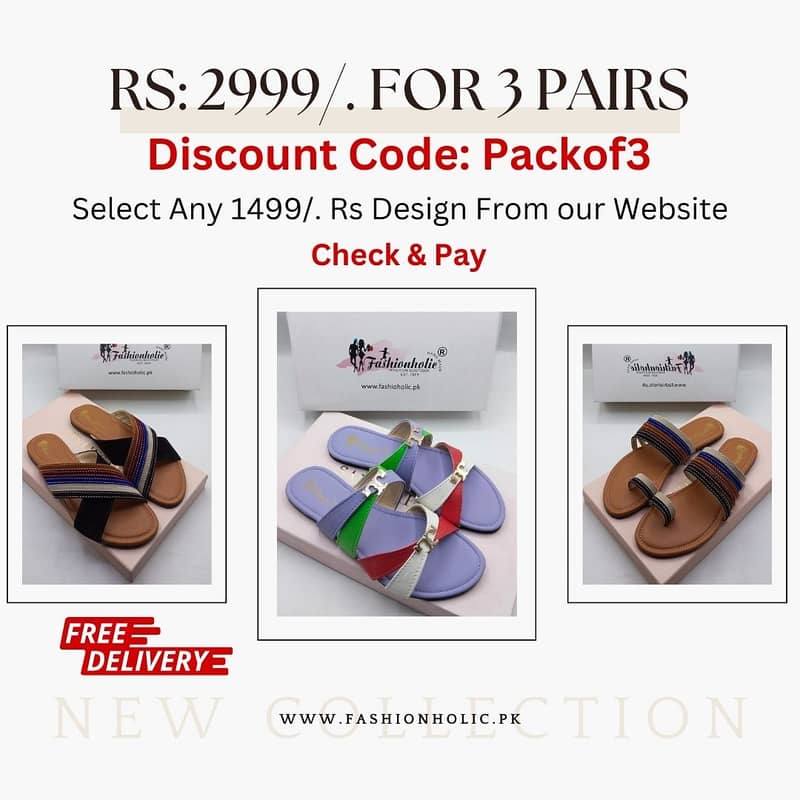 Chappals | Sandals | Pumps | Rs: 2999/. For 3 Pairs With Free Delivery 13