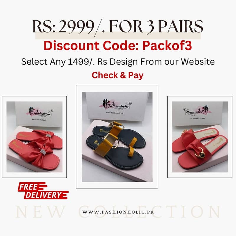 Chappals | Sandals | Pumps | Rs: 2999/. For 3 Pairs With Free Delivery 14