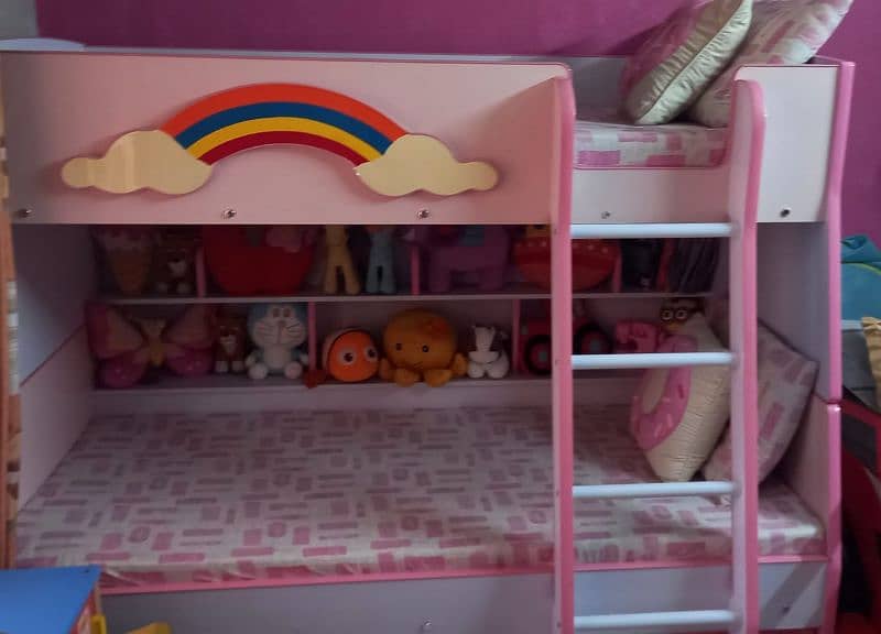 Girls Rainbow Bunk Bed 0