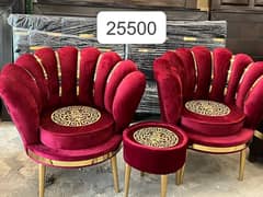 sofa chairs/ chairs / bed room chairs/poshish chairs/ chair with table