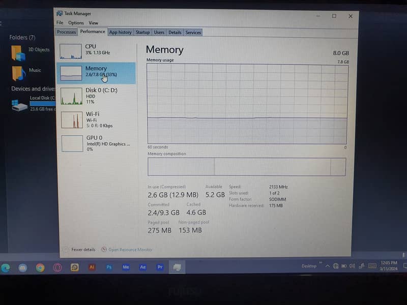 Intel core i5 6th gen laptop with 4 gb  GPU 6