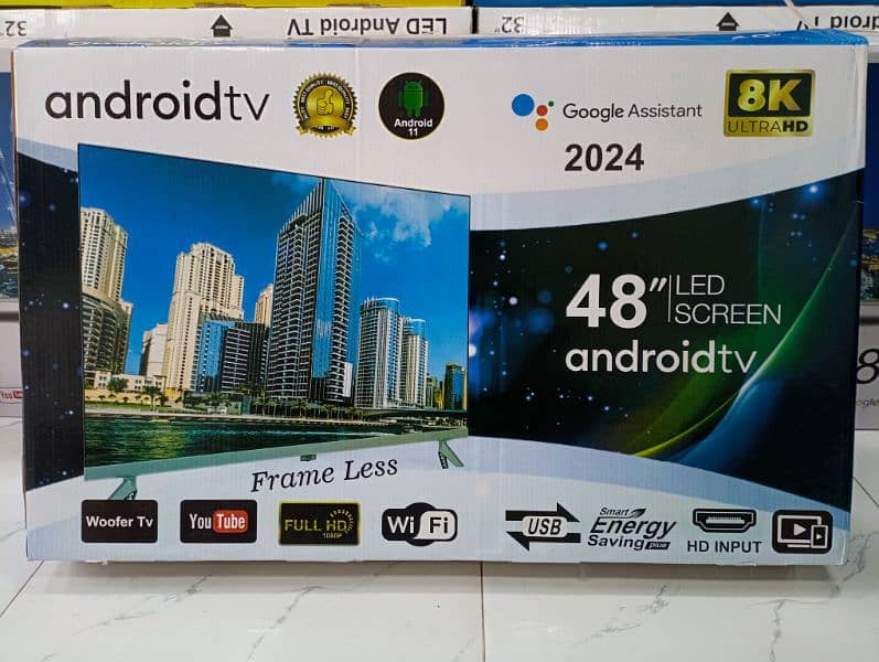 Smart / Android Led Tv 40" 42" 43" 48" 55" 65" 75" Inch GAMING, CCTV, 8