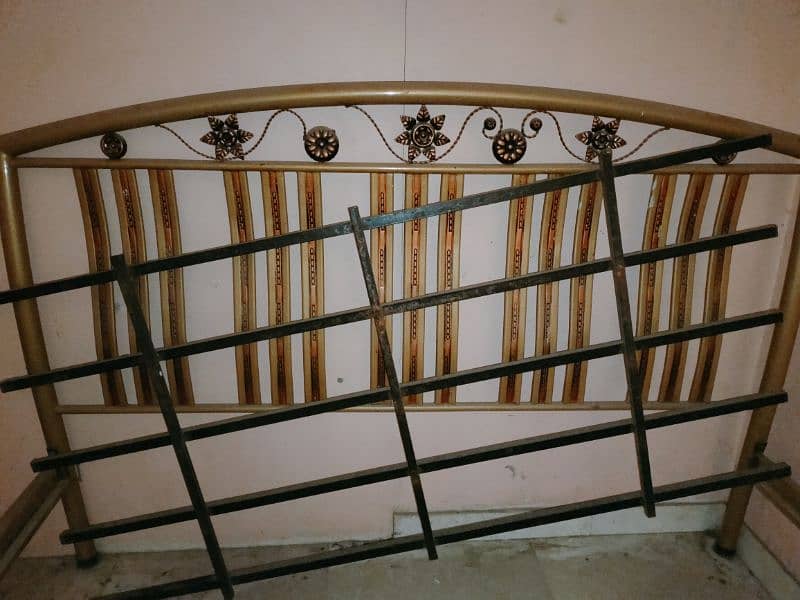 Iron bed with mattress 2