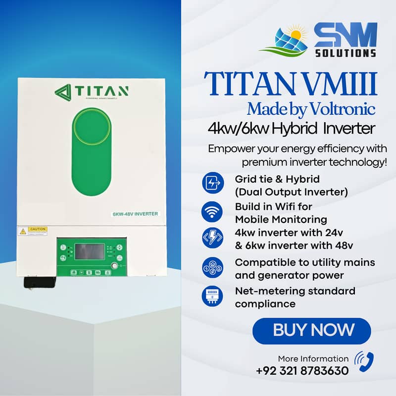Titan VMIII 4 & 6kw Hybrid Inverter 1