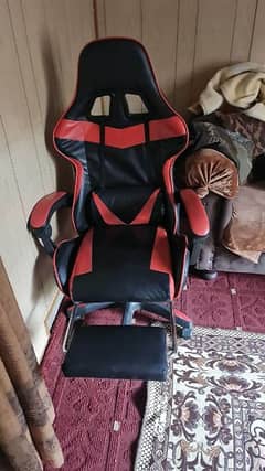 TGC Lagos Black and Red Faux Leather Gaming Chair 0