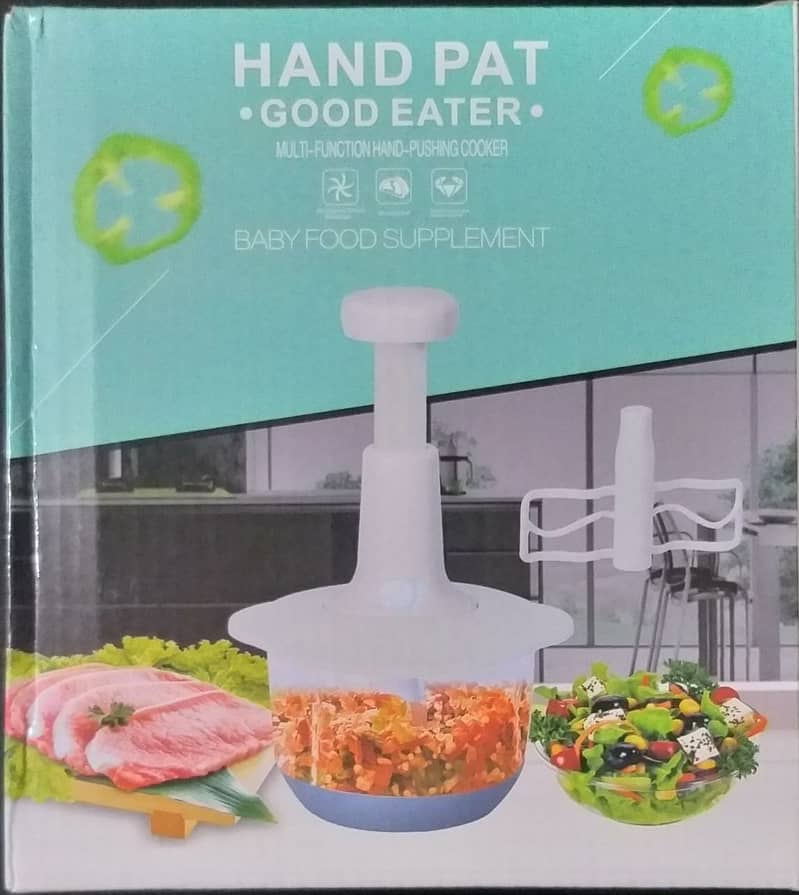 Hand Pat Food Processor Eater / Chopper Cutter / Handheld Vegetable 0