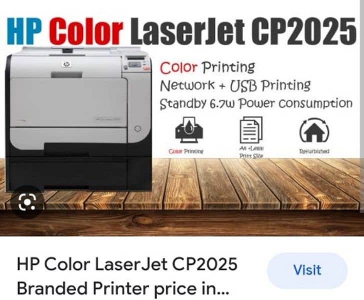 HP LASERJET CP2025 COLOR & BLACK AND WHITE PRINTER, PORTABLE SIZE 3