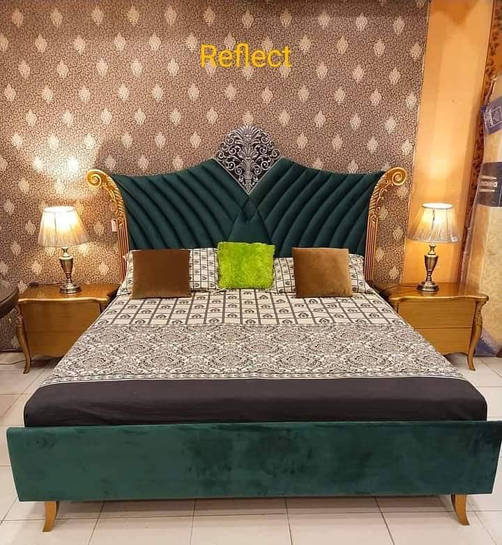 bed set/side tables/wardrobe/wooden bed dressing/almari/showcase 17
