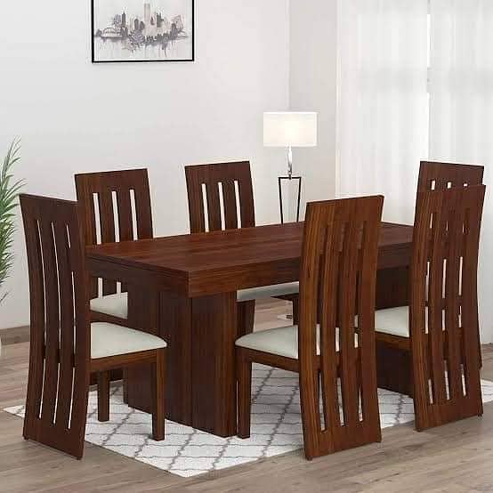 dining table/wooden chairs/6 chairs dining set/wooden round table 1