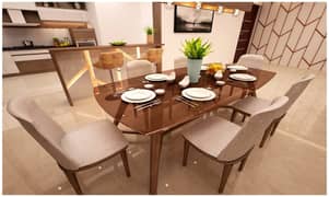 dining table/wooden chairs/6 chairs dining set/wooden round table
