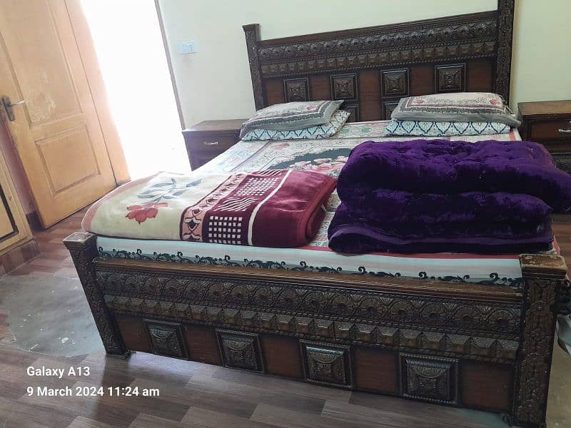 double king sized pure wood bed 5