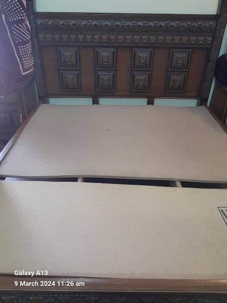 double king sized pure wood bed 6