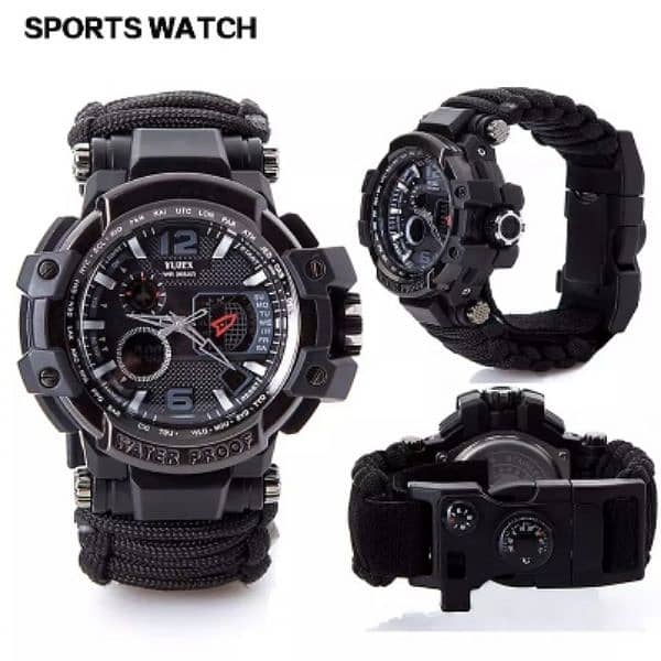 Military Paracord Tactical Sports wrist Watch Best quality 0