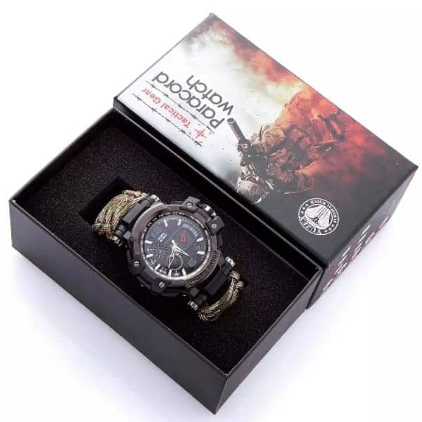 Military Paracord Tactical Sports wrist Watch Best quality 4