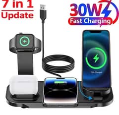 7 in 1 30w Rotate Wireless charger stand
