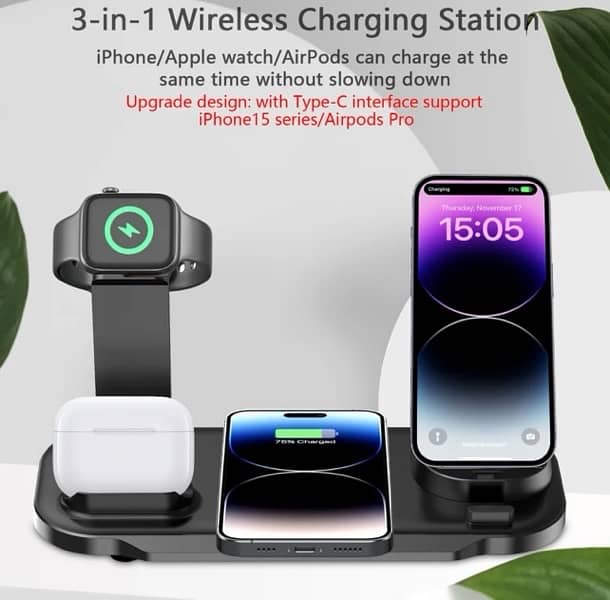7 in 1 30w Rotate Wireless charger stand 1