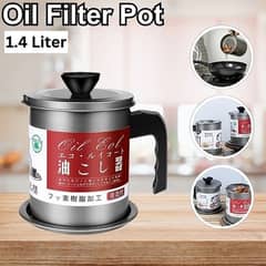 Stainless Steel Oil Filter Pot 1.4 Litres