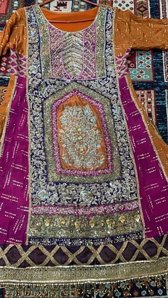 imbroided dress with mukaish kaliya 8