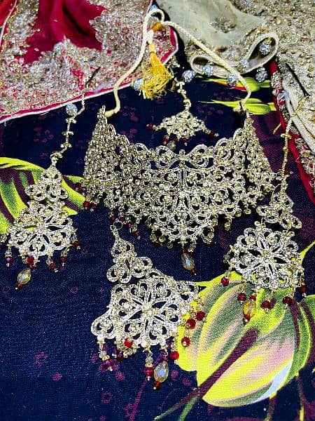 Bridal Sharara and it's matching jewelry At lowest price. 5