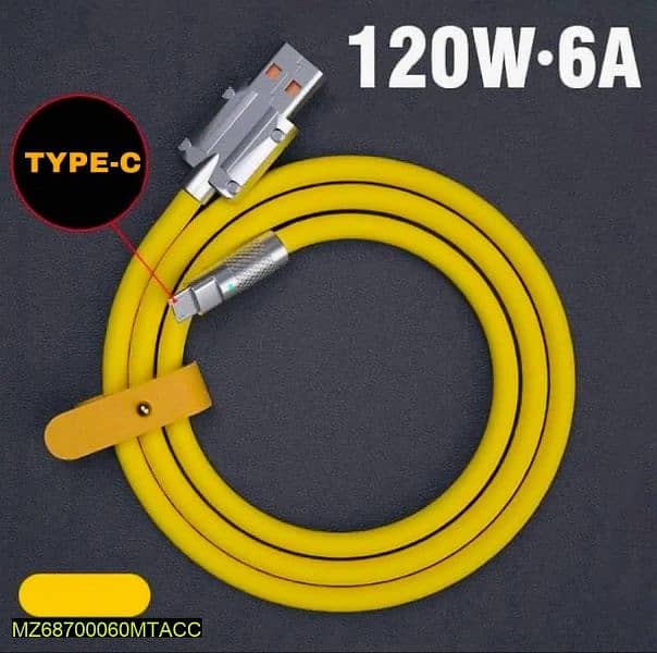Fiber Type C-Mobile Fast Charging Cable 120W 4
