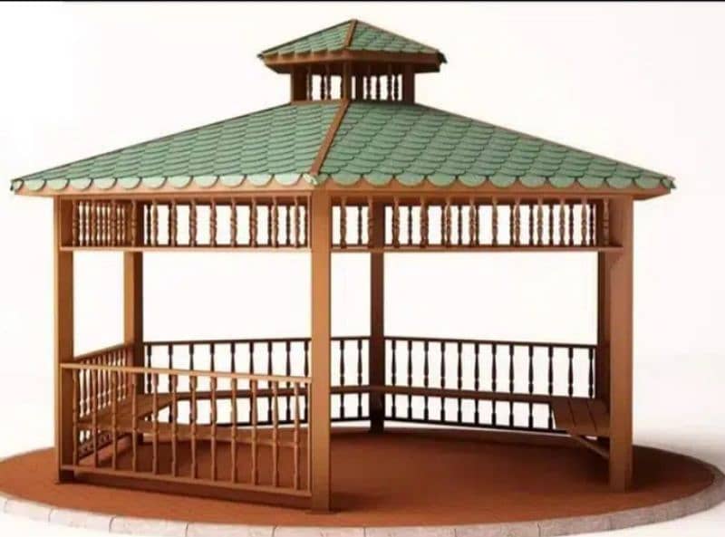 Fiberglass gazebo/fiberglass shade/door iron gate grill/ steel work 7