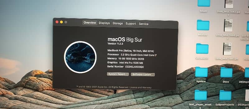 Macbook pro 15inch Retina Mid 2014 7