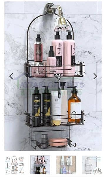 Over Head Shower Organizer, Metal Bathroom Shelf, 
Storage Cabinet 3