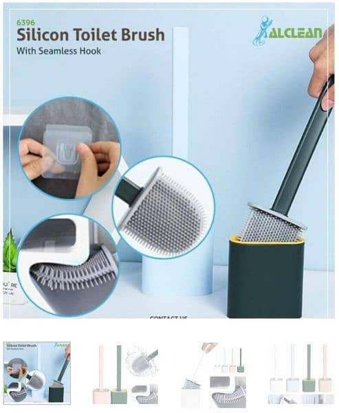 360 Degree Microfiber Spin Mop |  Toilet Brush With Stand 3