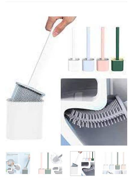 360 Degree Microfiber Spin Mop |  Toilet Brush With Stand 4