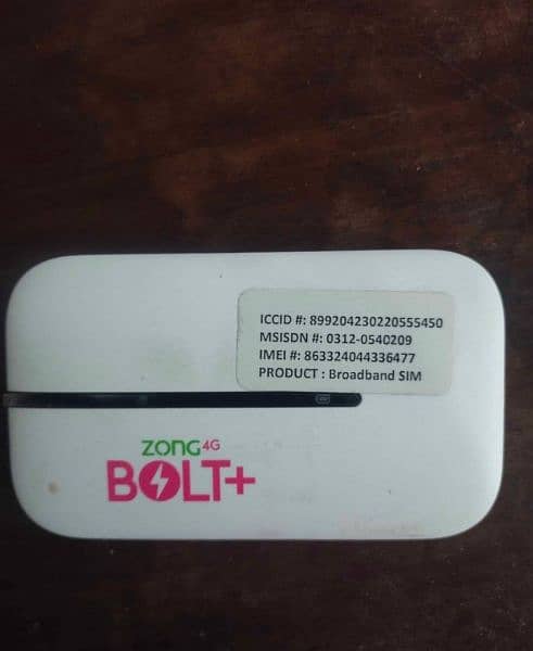 Zong 4g bolt plus device|jazz|cctv| Contact only Whatsapp. 1