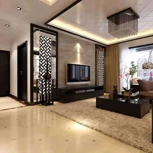 Gypsum Dry Wall Partition | pvc wall panel  Astroturf wood floor 3D de 16