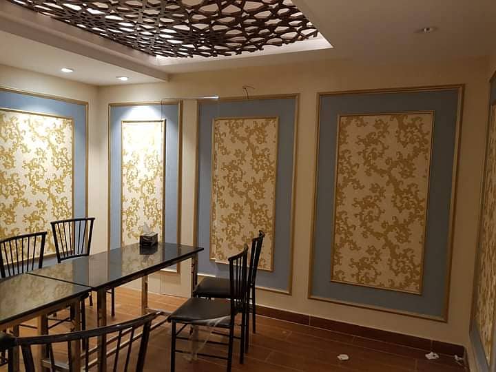 Wallpaper False ceiling Home decoration Artificial grass wood flooring 12